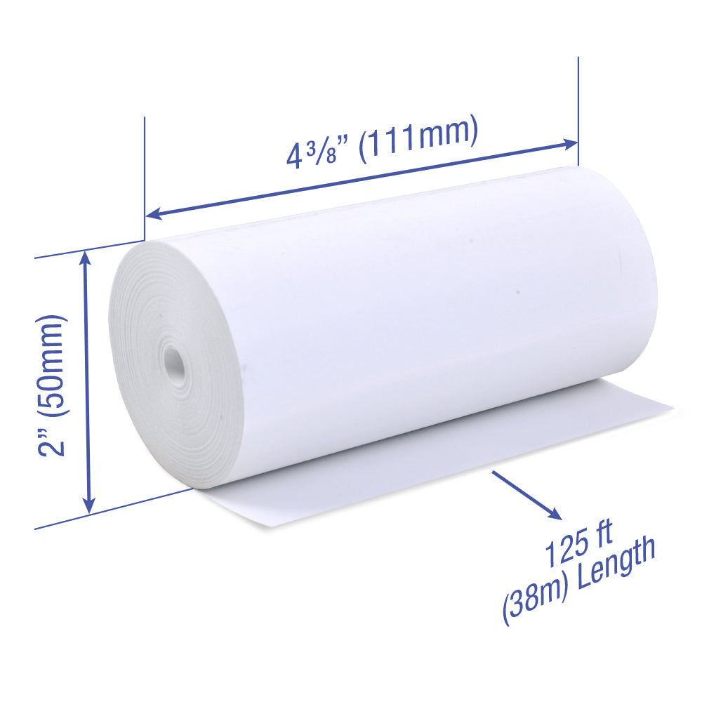 4 3/8 x 125 ft x 50mm x 16 rolls BPA Free Thermal Paper